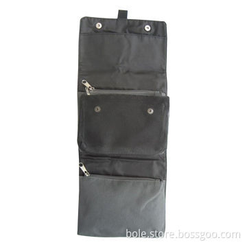 Nylon Cosmetic Bag with Multi Zipper Pocket